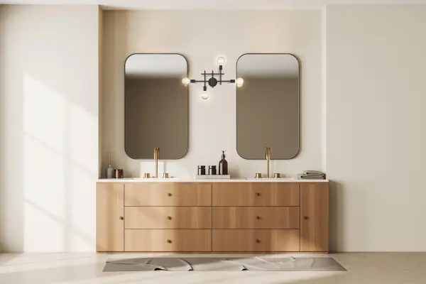 Modern Four-Light Vanity with Bold Black Finish - Image 7