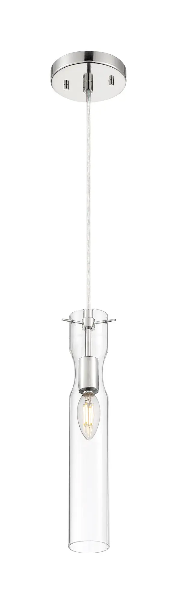 Spyglass Mini Pendant - Polished Nickel with Clear Glass - Image 1