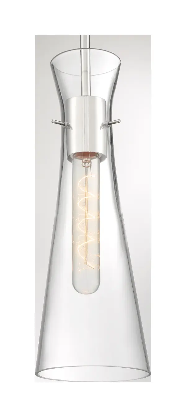 Bahari Mini Pendant - Polished Nickel with Clear Glass - Image 3