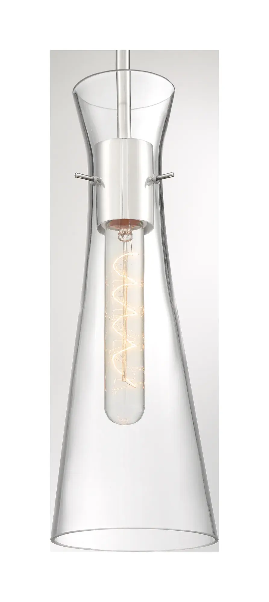 Bahari Mini Pendant - Polished Nickel with Clear Glass - Image 3