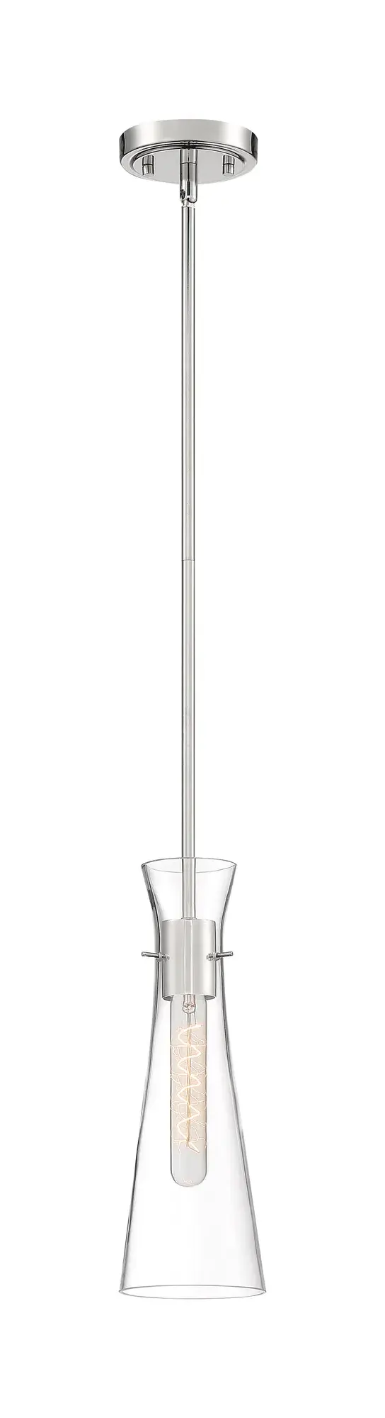 Bahari Mini Pendant - Polished Nickel with Clear Glass - Image 4