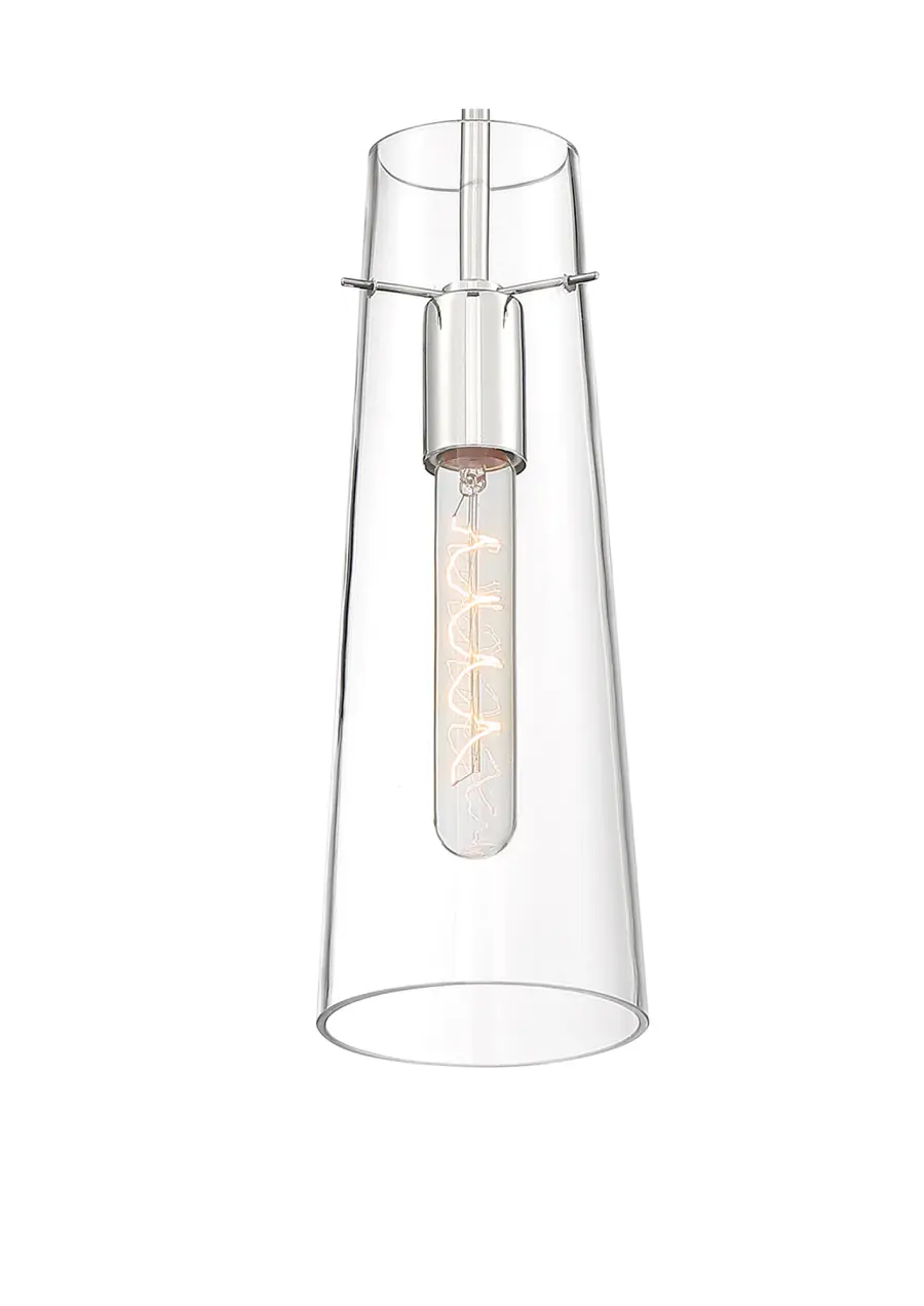 Alondra Mini Pendant - Polished Nickel with Clear Glass - Image 2