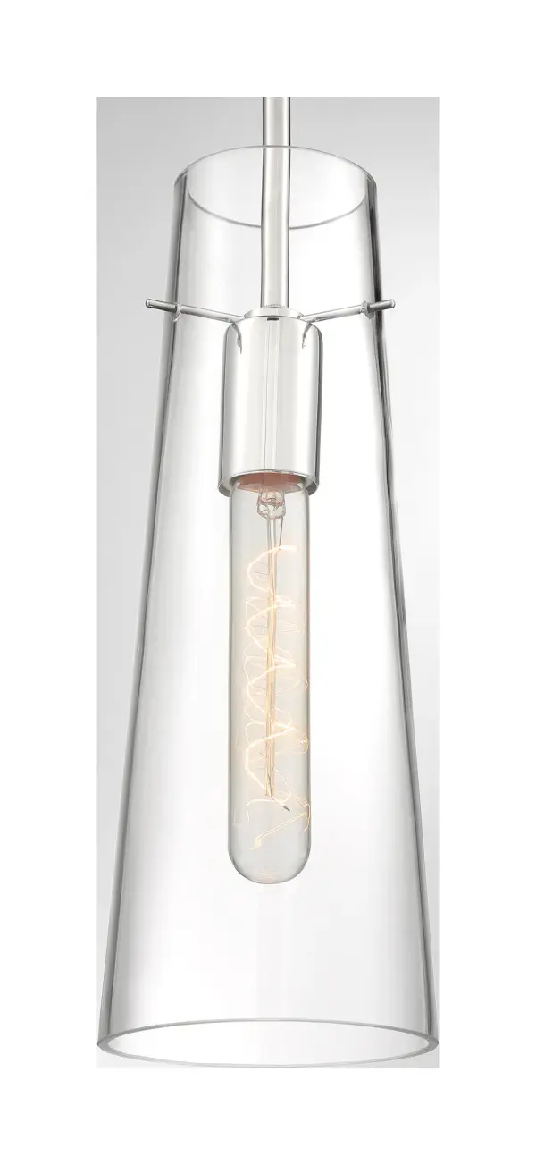 Alondra Mini Pendant - Polished Nickel with Clear Glass - Image 3