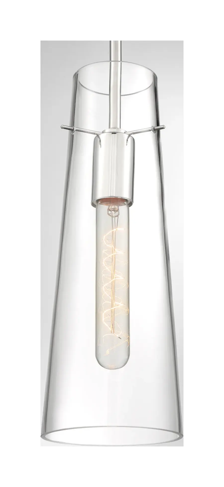 Alondra Mini Pendant - Polished Nickel with Clear Glass - Image 3