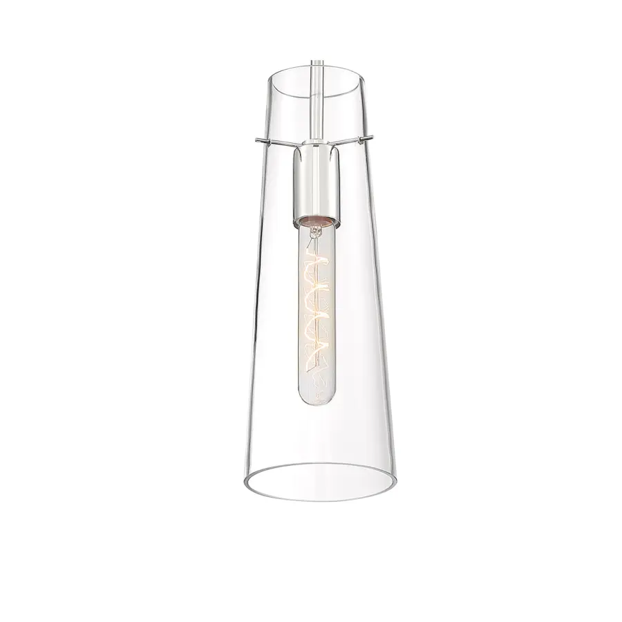 Alondra Mini Pendant - Polished Nickel with Clear Glass - Image 4