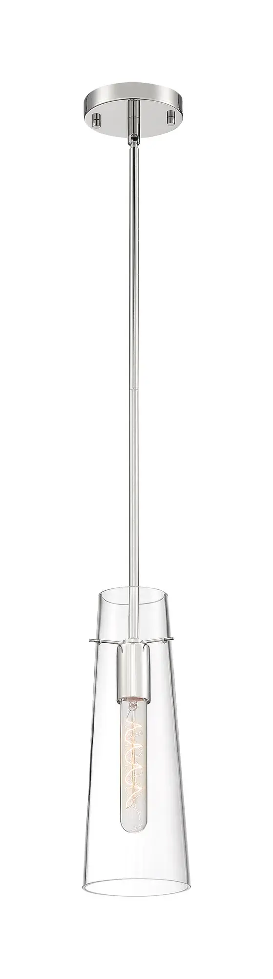 Alondra Mini Pendant - Polished Nickel with Clear Glass - Image 5