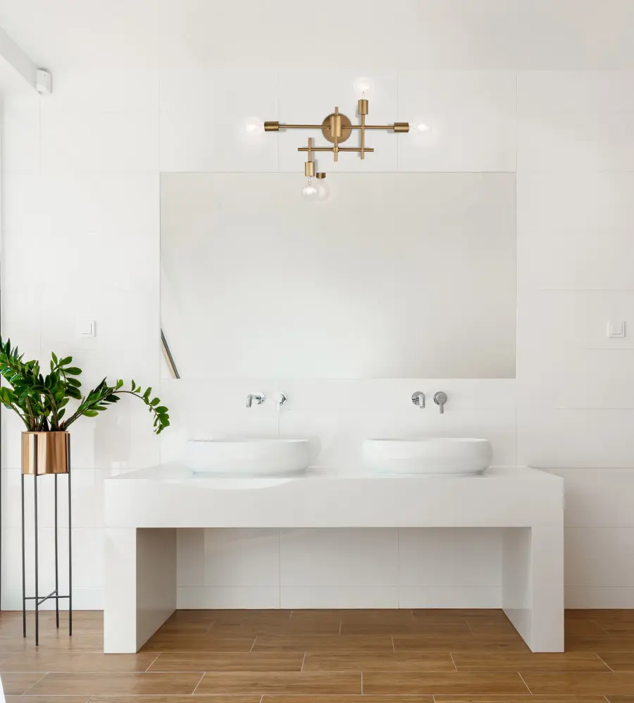 Avant Garde Modern Vanity Light with Striking Geometric Design - Image 8