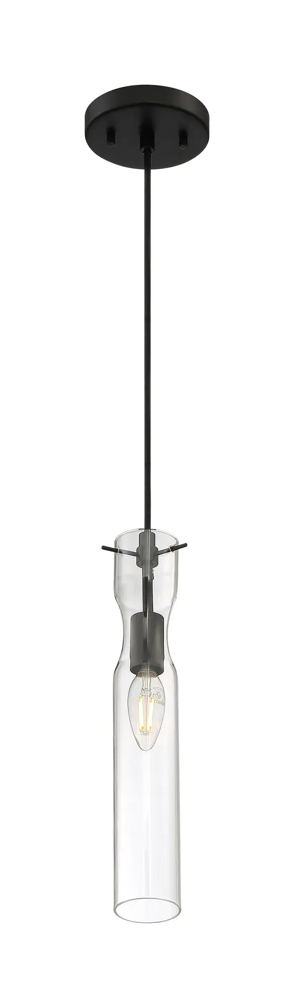 Spyglass Mini Pendant - Black with Clear Glass - Image 1