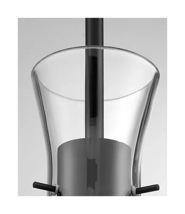 Bahari Mini Pendant - Black Finish with Clear Glass - Image 3