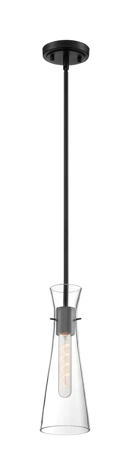 Bahari Mini Pendant - Black Finish with Clear Glass - Image 5