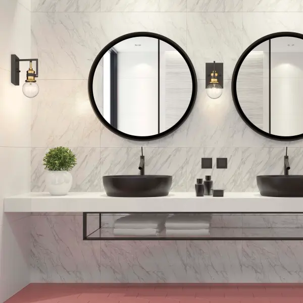 Intention 1-Light Vanity Wall Sconce in Warm Brass and Black - Image 5