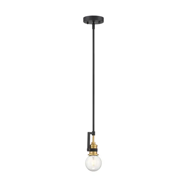 Intention Mini Pendant - Warm Brass & Black - Image 1