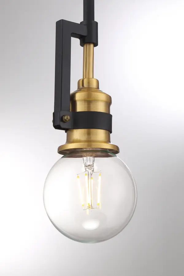 Intention Mini Pendant - Warm Brass & Black - Image 5