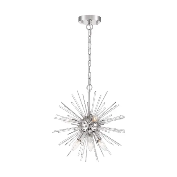 Elegant Contemporary Chandelier with Striking Glass Rod Design - Image 1