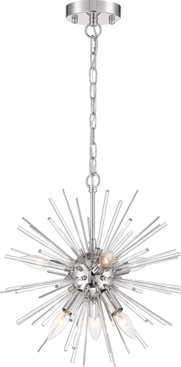 Elegant Contemporary Chandelier with Striking Glass Rod Design - Image 2