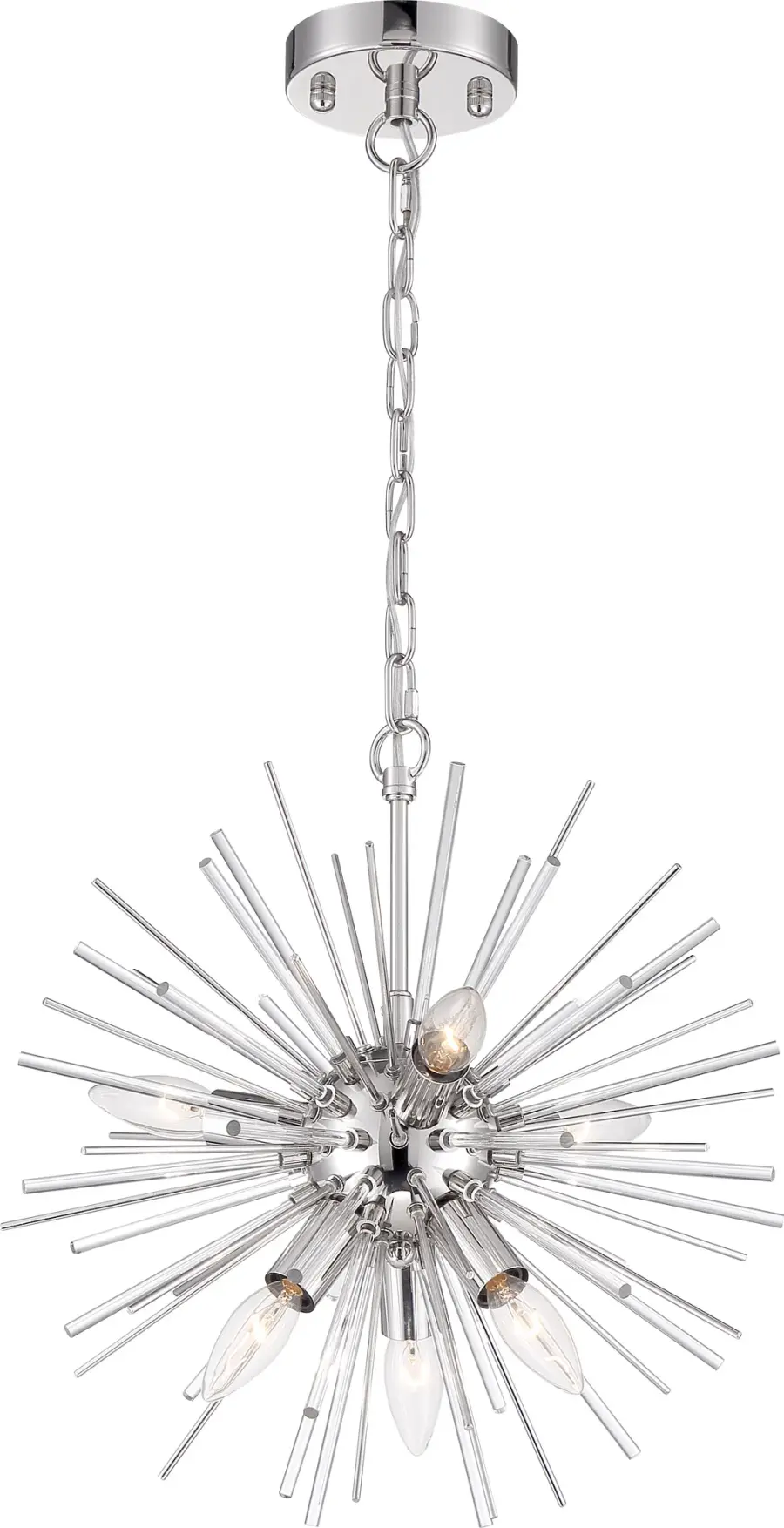 Elegant Contemporary Chandelier with Striking Glass Rod Design - Image 3