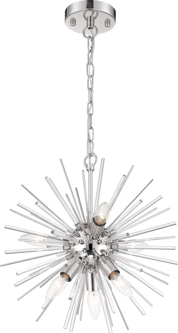 Elegant Contemporary Chandelier with Striking Glass Rod Design - Image 4