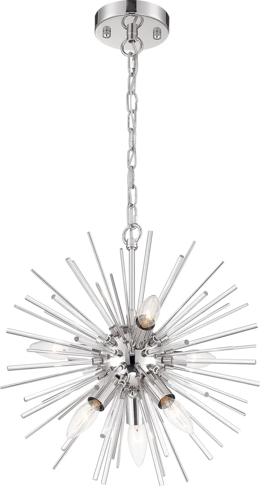 Elegant Contemporary Chandelier with Striking Glass Rod Design - Image 4