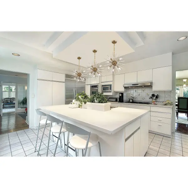 Space Age Elegance: Striking Starburst Design with Vintage Brass & Glass - Image 5