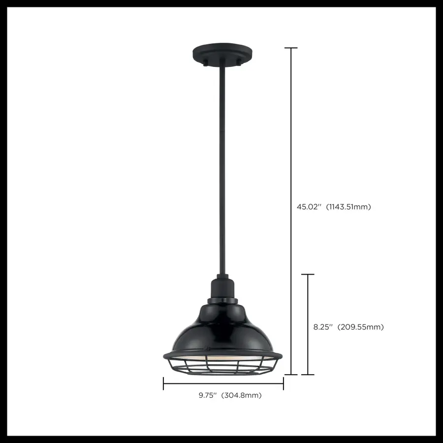 Newbridge Small Pendant Light with Cage - Image 6