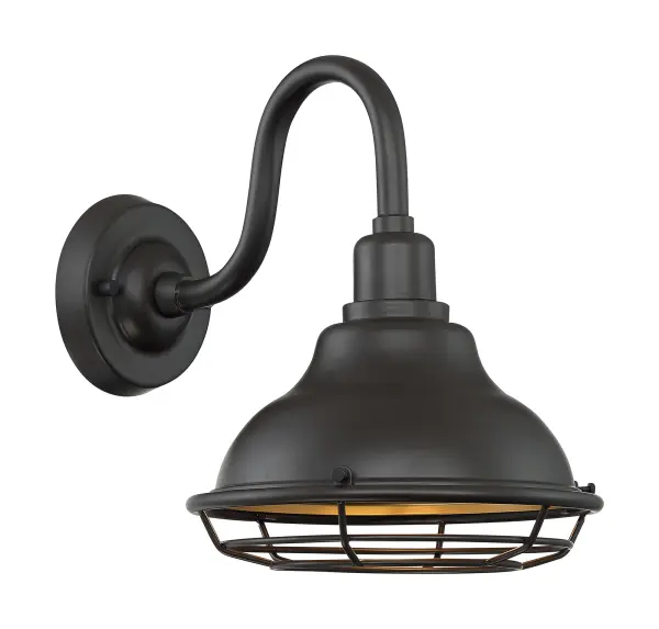 Newbridge Small Outdoor Wall Sconce with Cage - Image 1