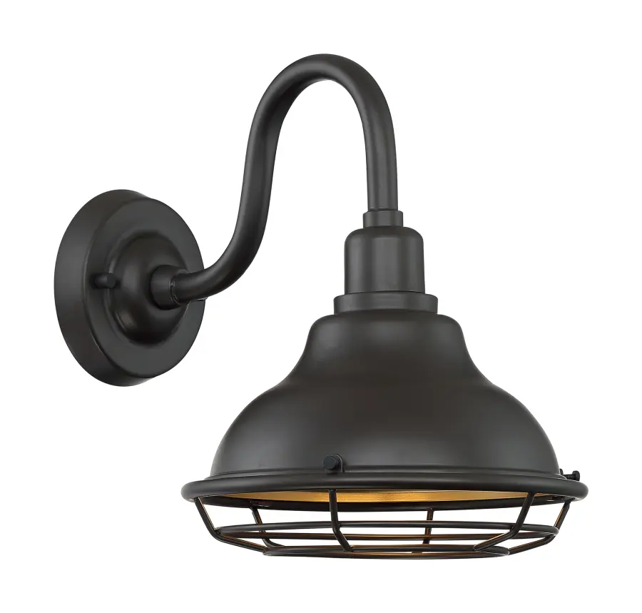 Newbridge Small Outdoor Wall Sconce with Cage - Image 1