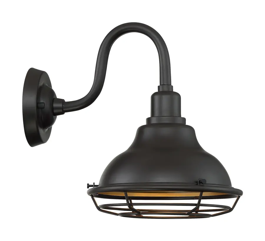 Newbridge Small Outdoor Wall Sconce with Cage - Image 4