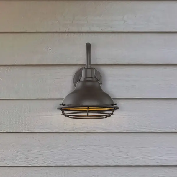Newbridge Small Outdoor Wall Sconce with Cage - Image 9