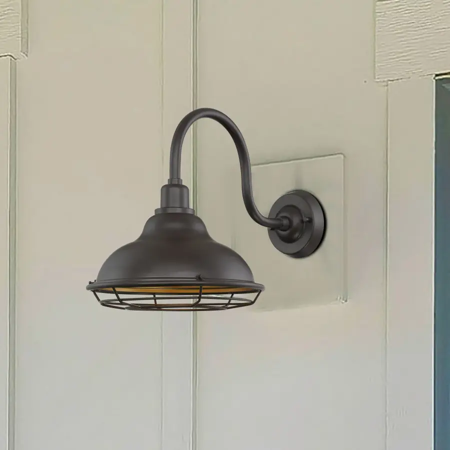 Newbridge Large Outdoor Wall Sconce with Cage - Image 7