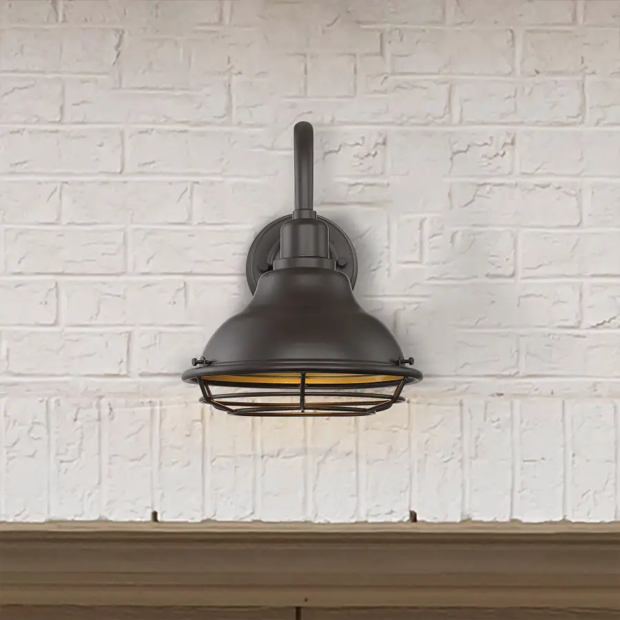 Newbridge Large Outdoor Wall Sconce with Cage - Image 9