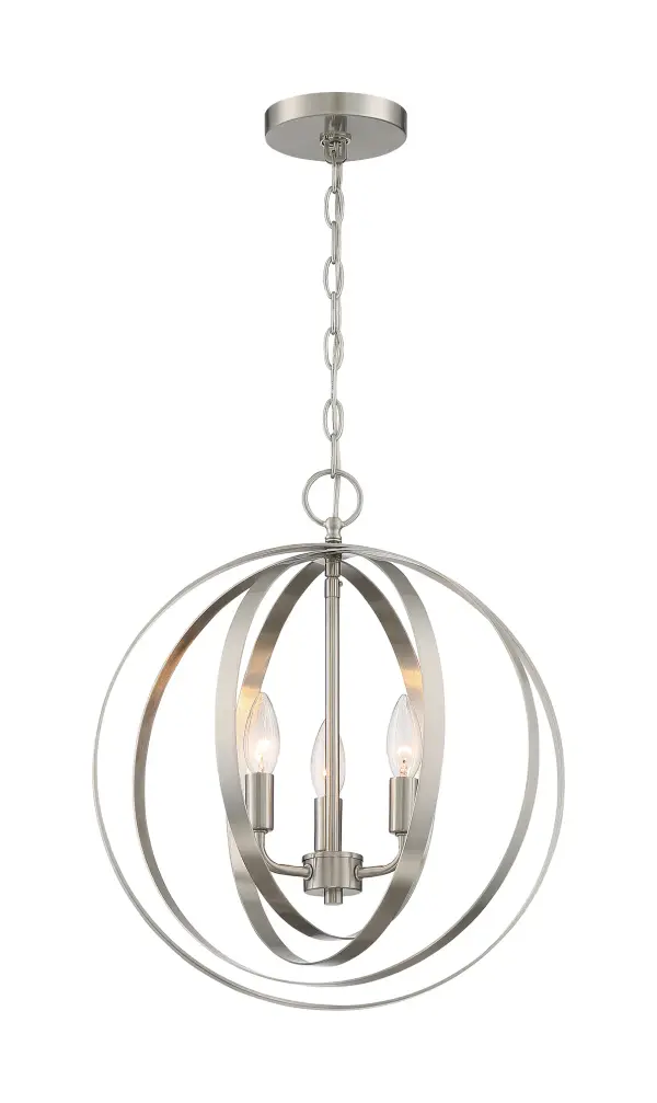 Pendleton 3-Light Pendant in Brushed Nickel - Image 4