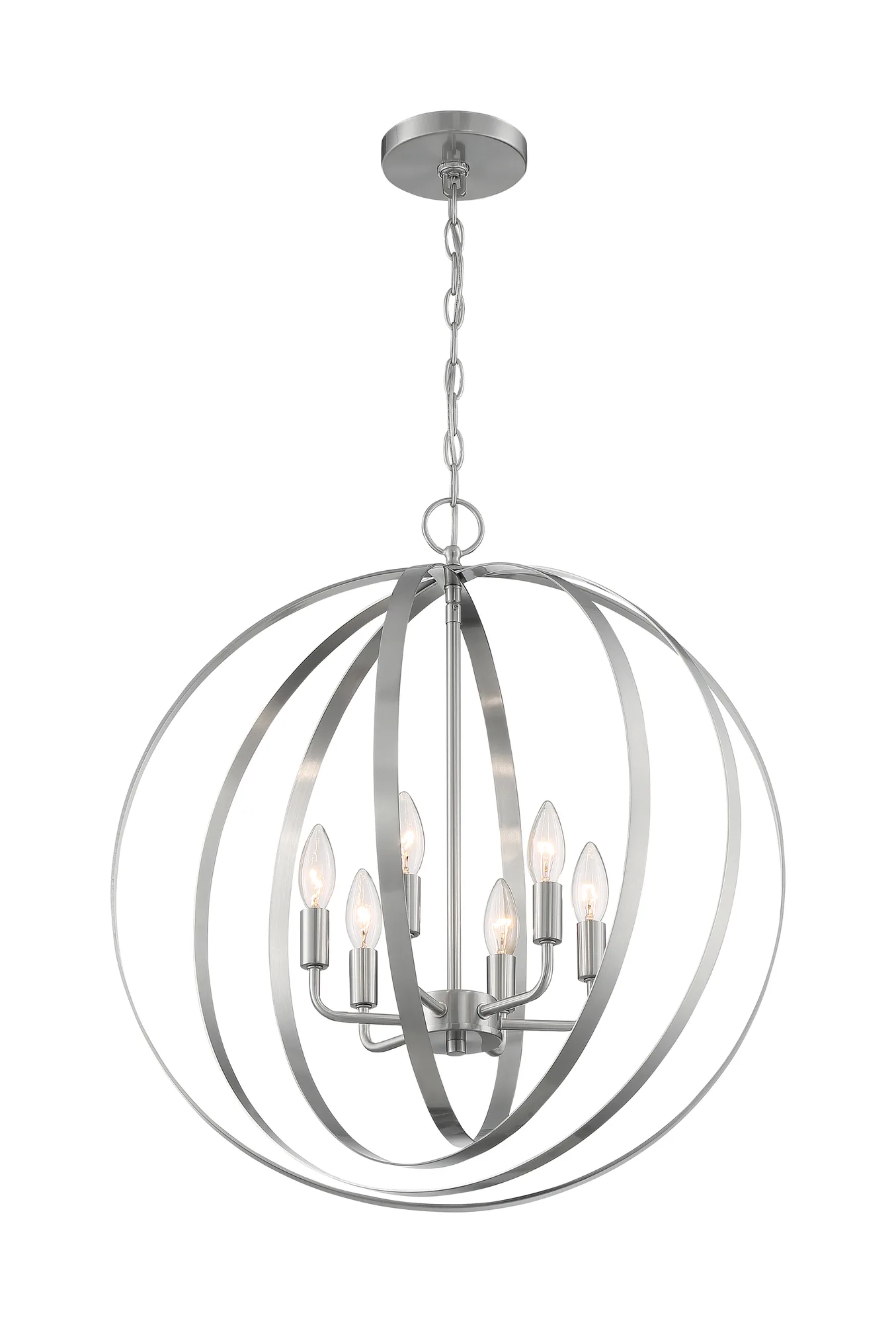 Pendleton 6-Light Pendant in Brushed Nickel