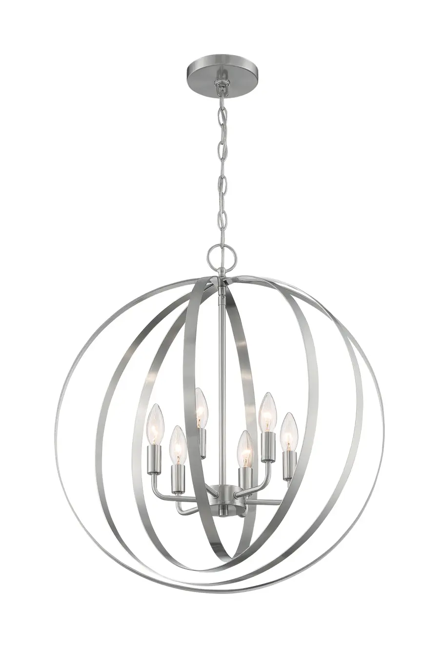 Pendleton 6-Light Pendant in Brushed Nickel - Image 1