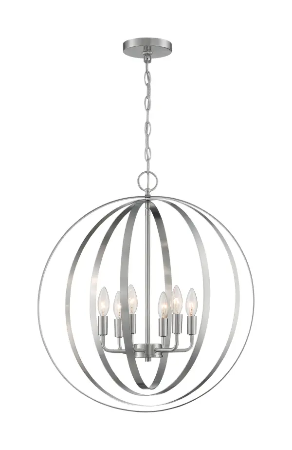 Pendleton 6-Light Pendant in Brushed Nickel - Image 3