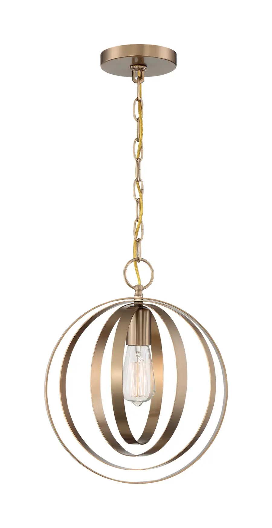 Pendleton Burnished Brass Pendant Light - Image 2