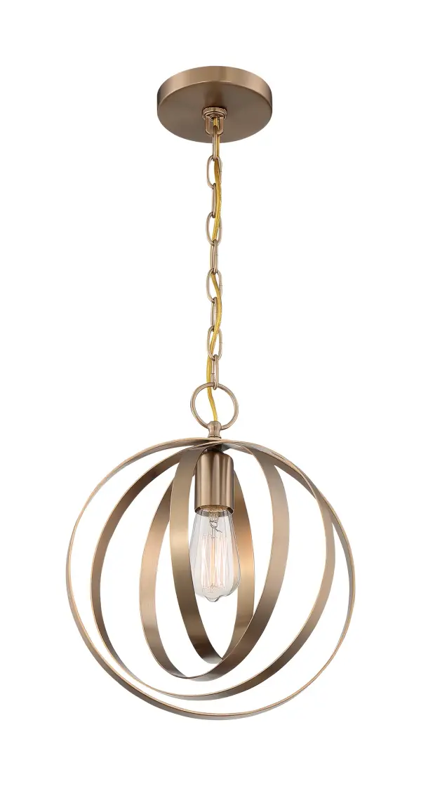 Pendleton Burnished Brass Pendant Light - Image 4