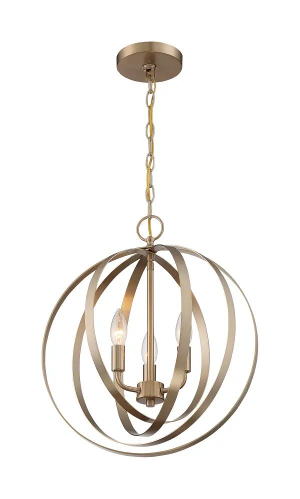 The Pendleton pendant combines geometric appeal with nostalgic charm through its concentric circular bands and burnished brass finish. At 16 inches diameter, it's perfectly scaled for single installation or grouped arrangements over islands and counters.