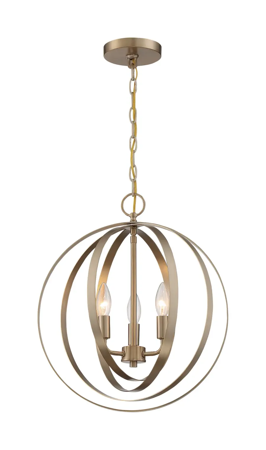 Pendleton 3-Light Pendant in Burnished Brass - Image 3