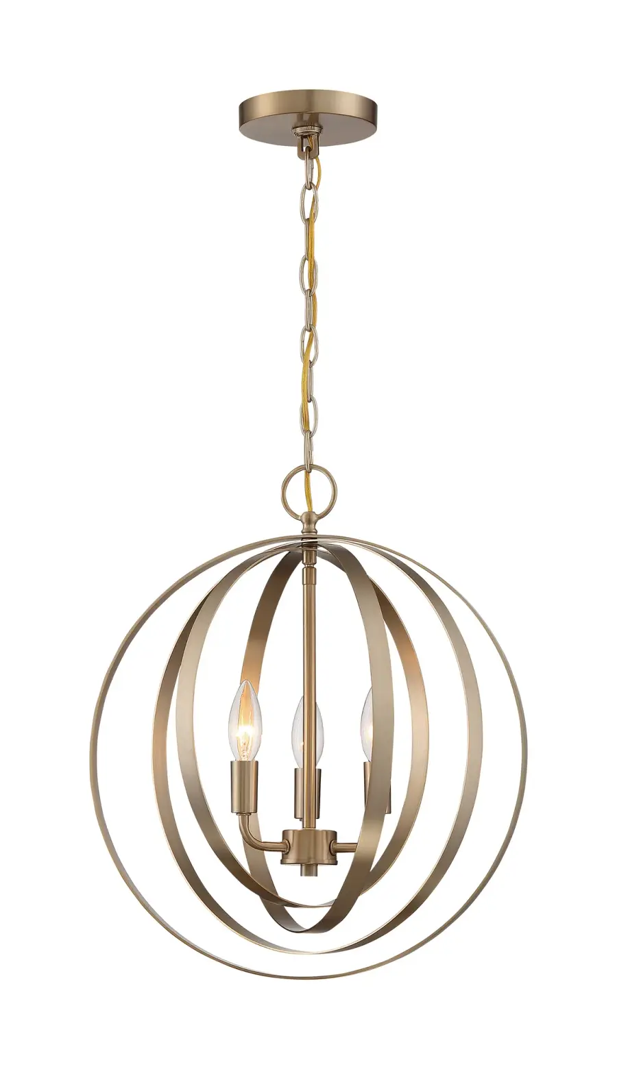 Pendleton 3-Light Pendant in Burnished Brass - Image 4