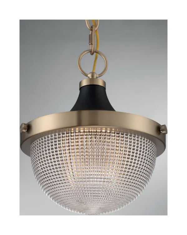 Faro Small Pendant - Burnished Brass with Black Accents - Image 3