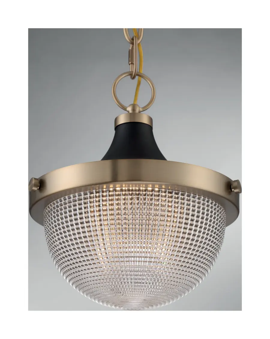 Faro Small Pendant - Burnished Brass with Black Accents - Image 3