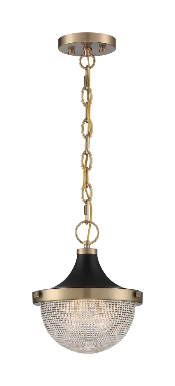 Faro Small Pendant - Burnished Brass with Black Accents - Image 4