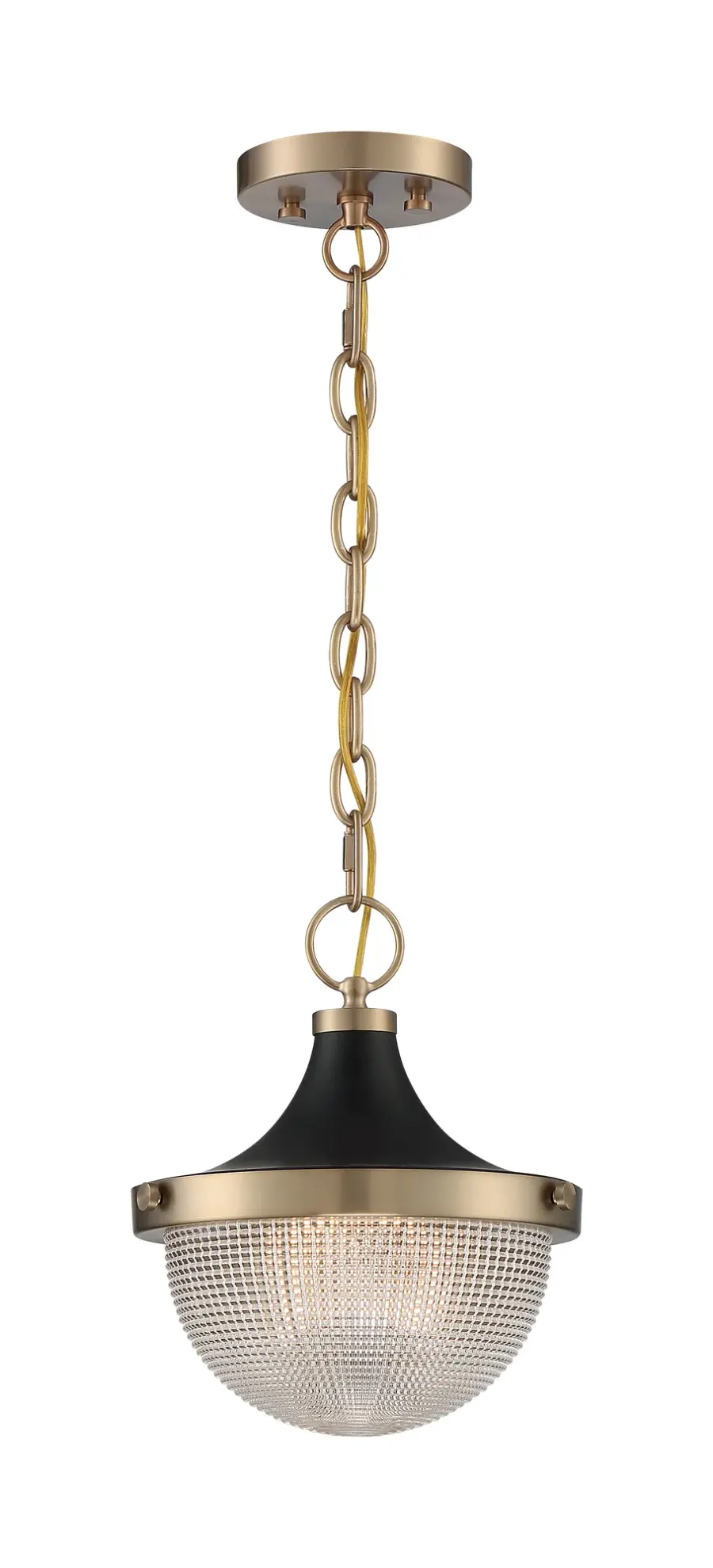 Faro Small Pendant - Burnished Brass with Black Accents - Image 4