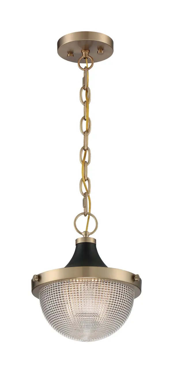 Faro Small Pendant - Burnished Brass with Black Accents - Image 5