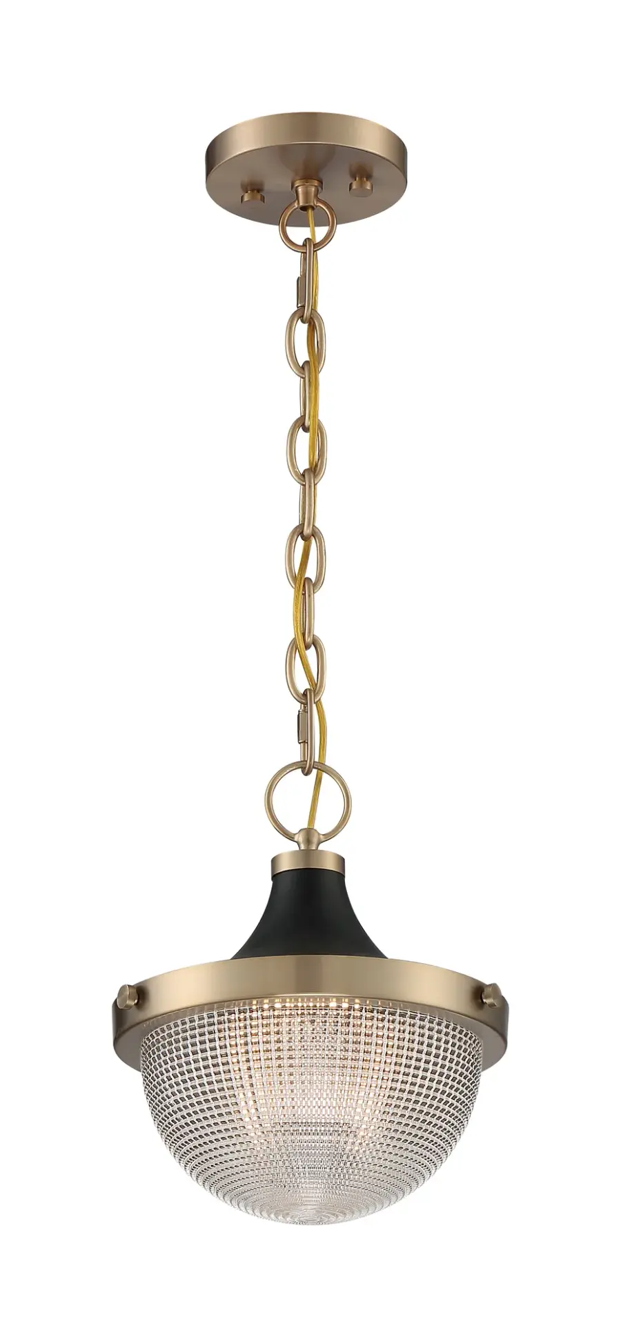 Faro Small Pendant - Burnished Brass with Black Accents - Image 5