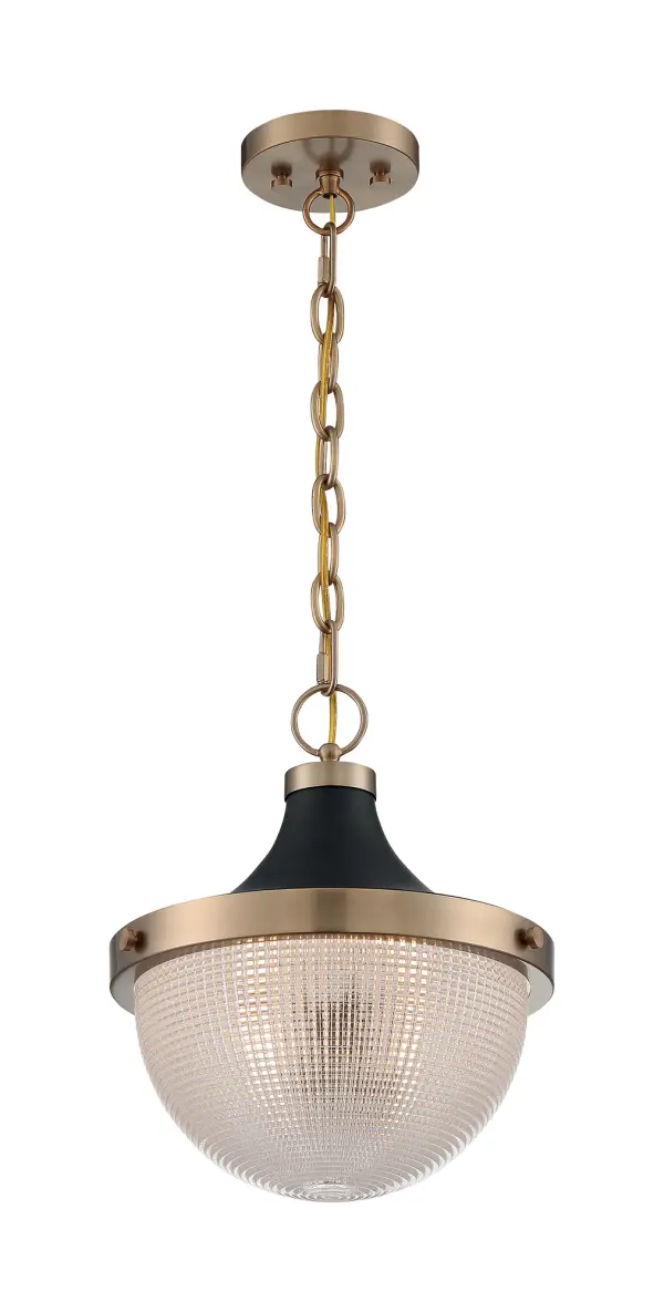 Faro Large Pendant - Burnished Brass with Black Accents - Image 4
