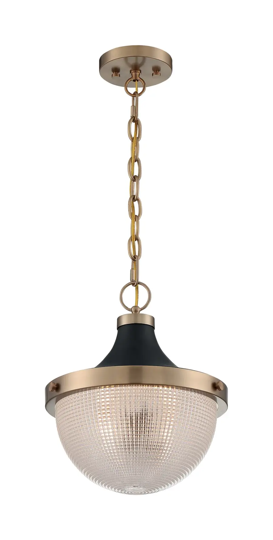 Faro Large Pendant - Burnished Brass with Black Accents - Image 4