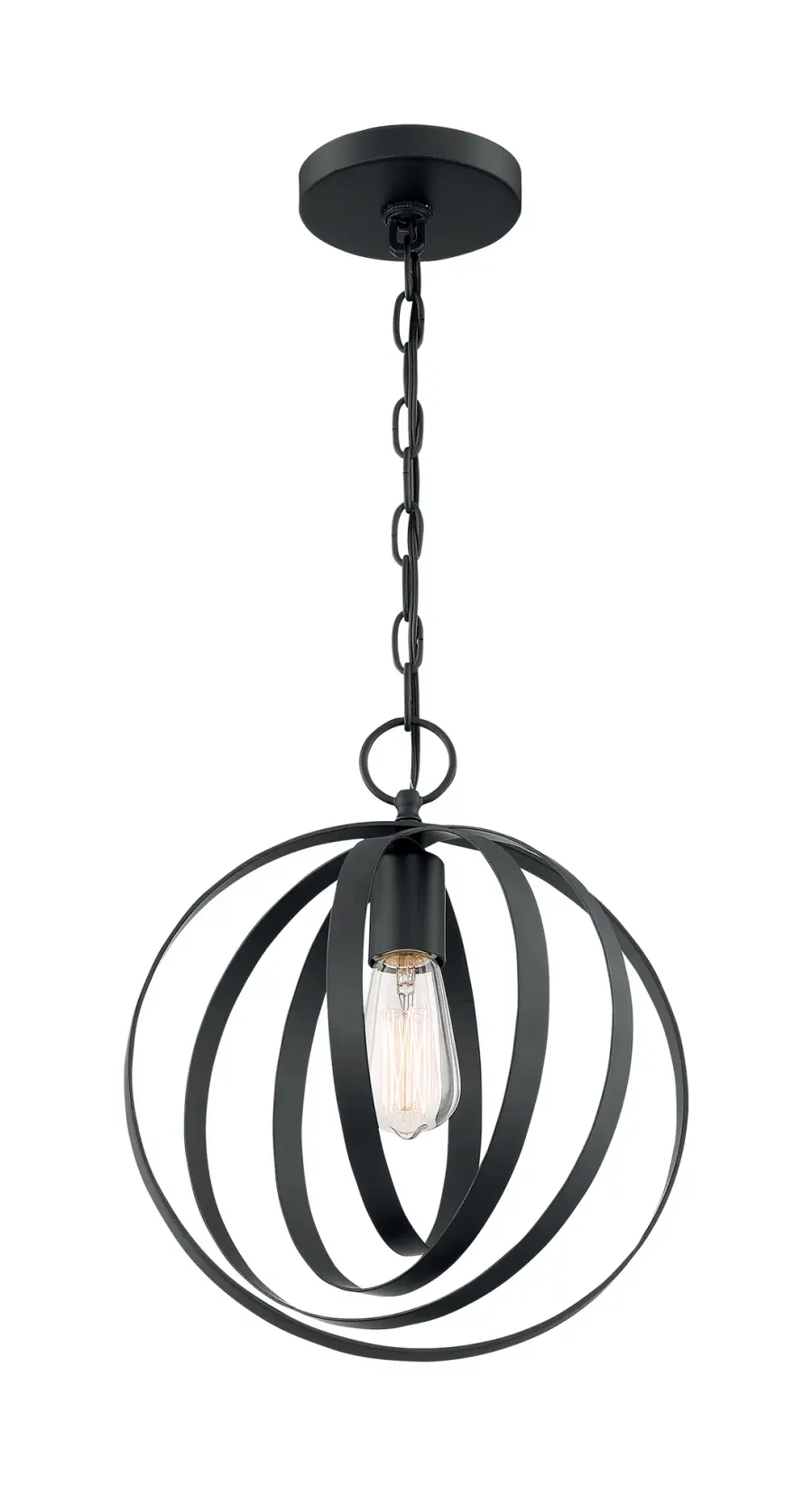 Pendleton Matte Black Pendant Light - Image 1