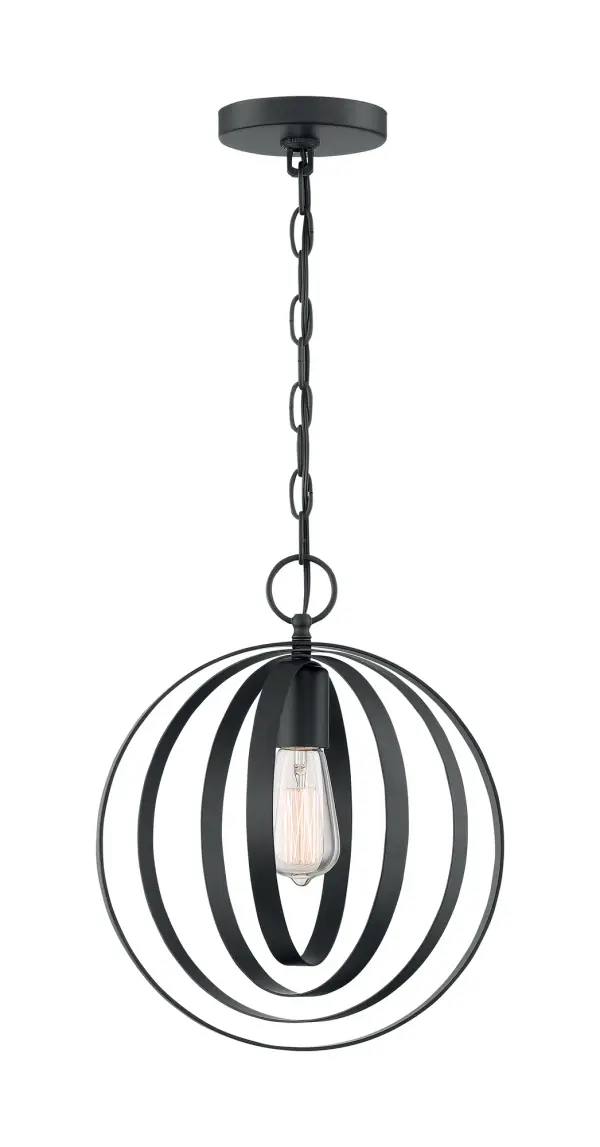Pendleton Matte Black Pendant Light - Image 3