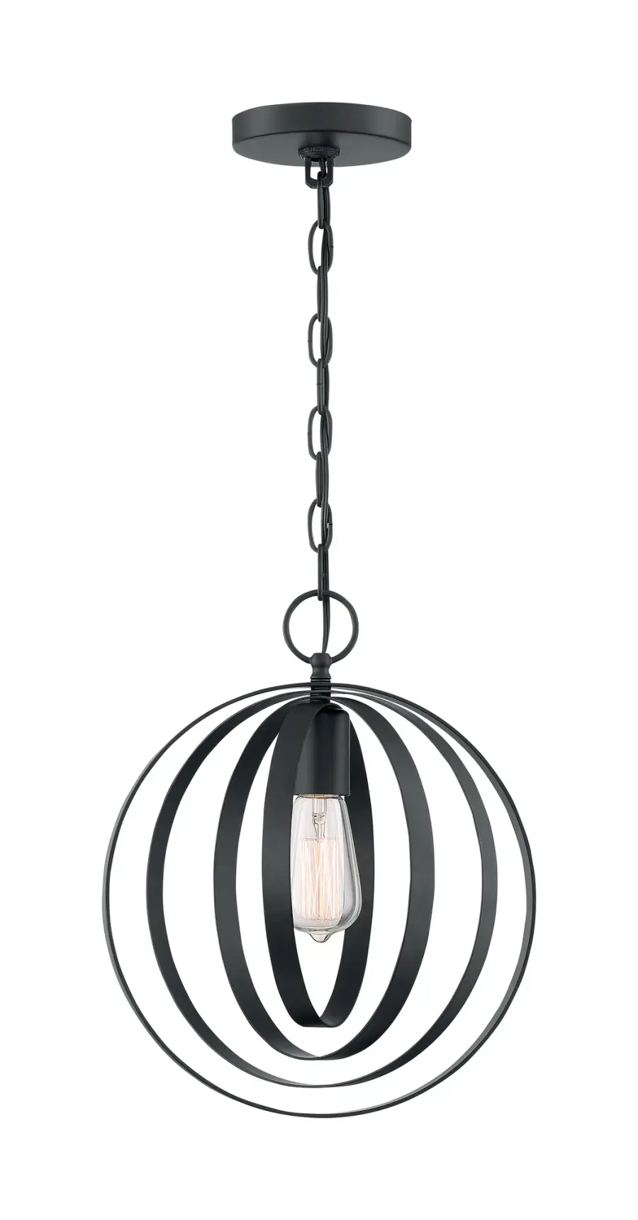 Pendleton Matte Black Pendant Light - Image 3